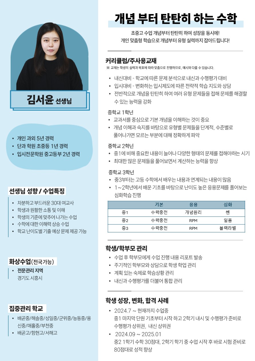 김지훈 선생님 프로필